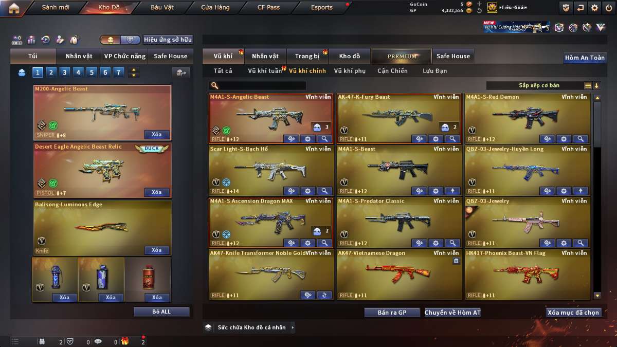 shop acc cf uy tin gia re